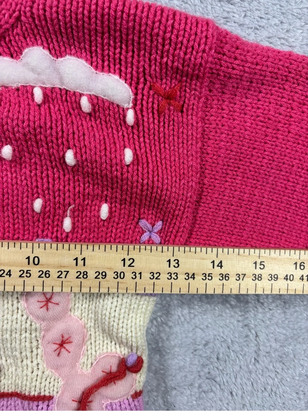 Pink Hooded Knit Zip-Front Sweater with Playful Animal Appliqués